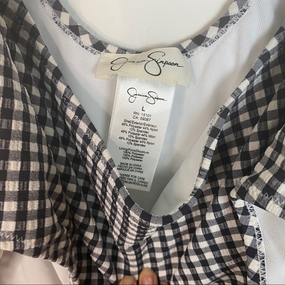 NWT JESSICA SIMPSON Retro Gingham Swimsuit - Picture 4 of 5